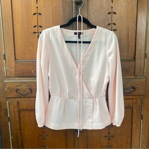 Light pink J. Crew v-neck blouse